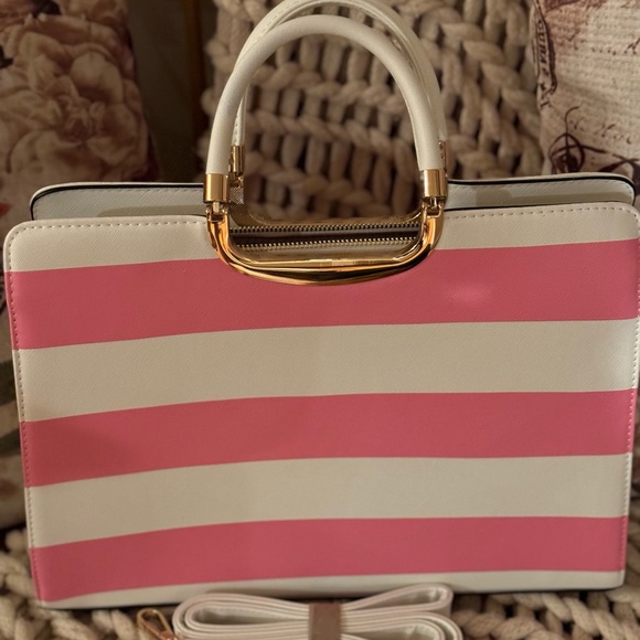 Pink and White Tote - Picture 8 of 8